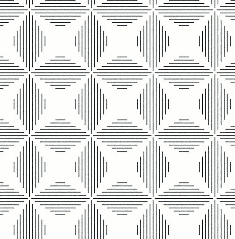 2902-25510 Telestar Black Geometric Wallpaper