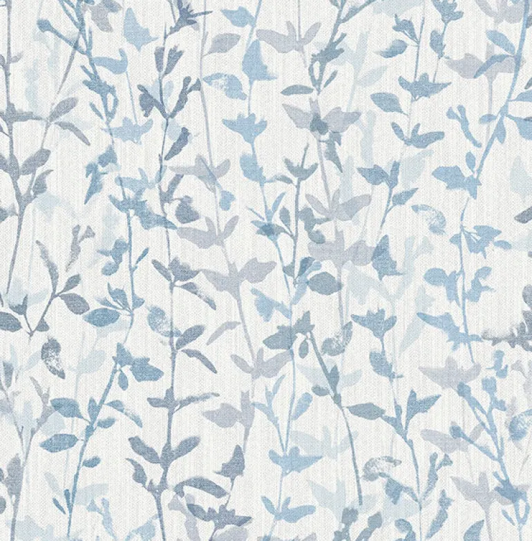 2964-25966 Thea Blue Floral Trail Wallpaper
