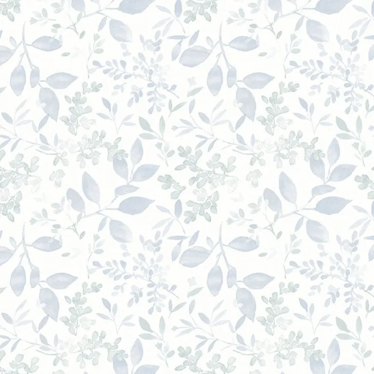 3122-11112 Tinker Light Blue Woodland Botanical Wallpaper