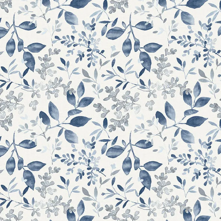 3122-11102 Tinker Navy Woodland Botanical Wallpaper