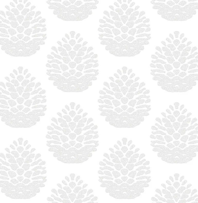 3118-25091 Totem Light Grey Pinecone Wallpaper