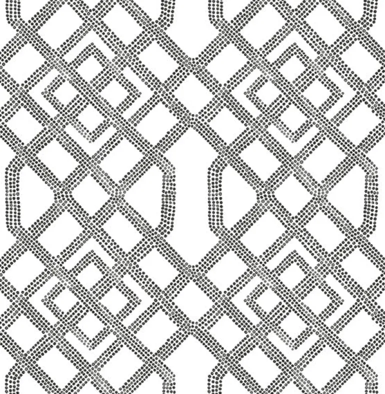 2861-25706 Traverse Black Trellis Wallpaper