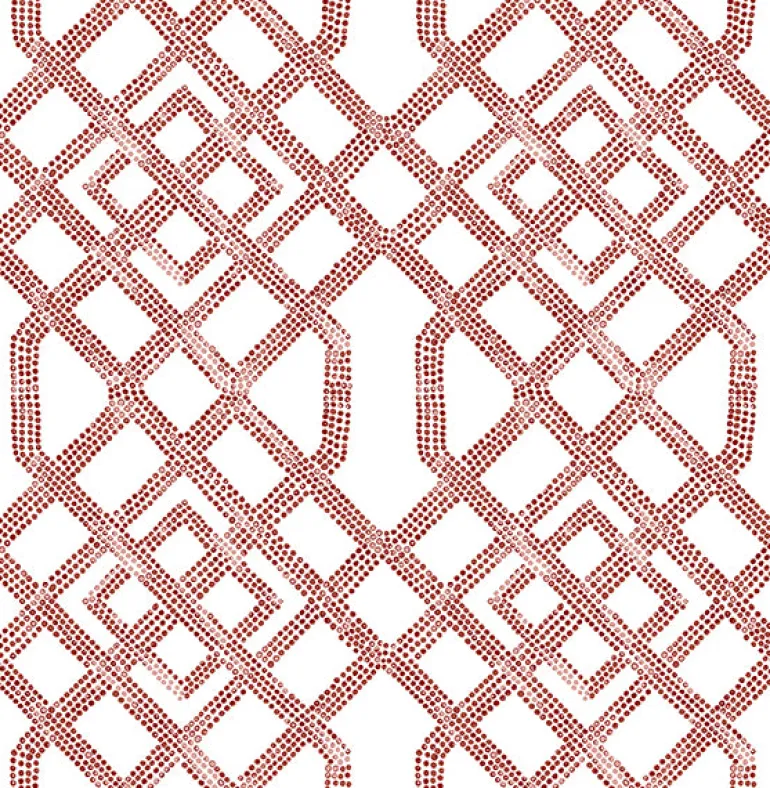 2861-25705 Traverse Red Trellis Wallpaper