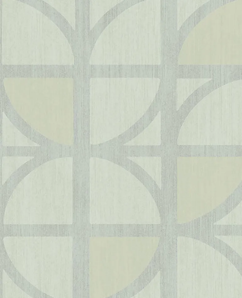 395812 Tulip Mint Geometric Trellis Wallpaper