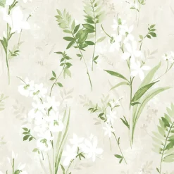 2814-21628 Turner Cream Watercolor Floral Wallpaper