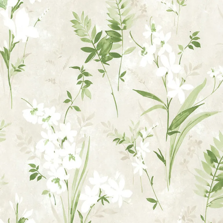 2814-21628 Turner Cream Watercolor Floral Wallpaper
