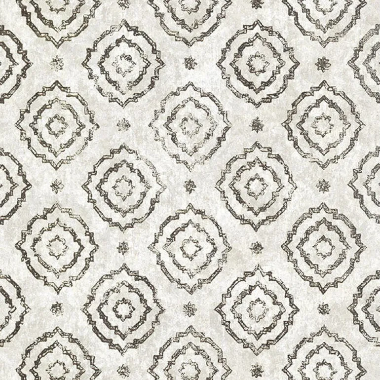 4019-86424 Uma Platinum Star Medallion Wallpaper