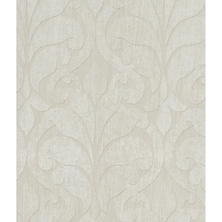 376004 Vallon Khaki Damask Wallpaper