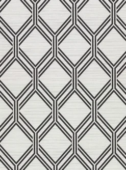 2910-2731 Vaughan Grey Geometric Wallpaper