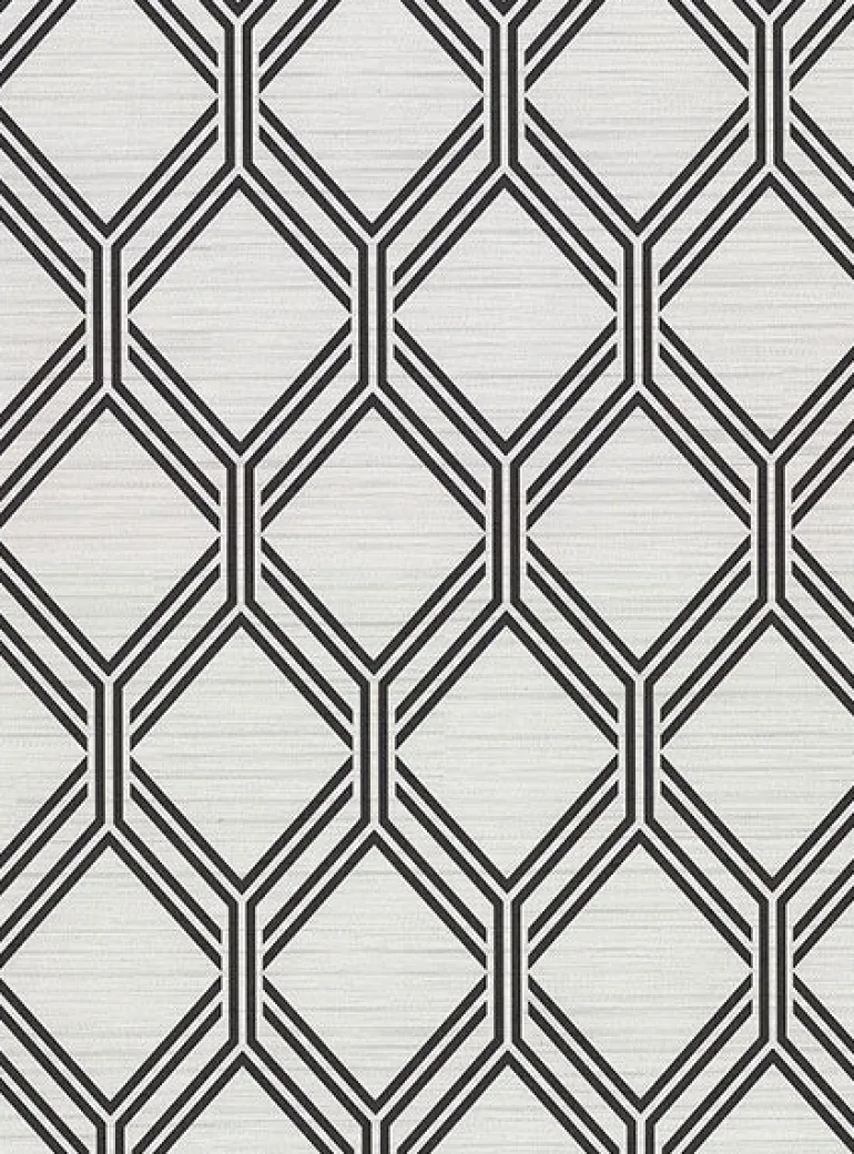 2910-2731 Vaughan Grey Geometric Wallpaper