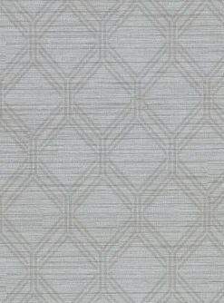 2910-2728 Vaughan Pewter Geometric Wallpaper
