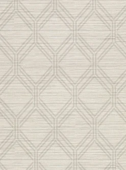2910-2730 Vaughan Taupe Geometric Wallpaper