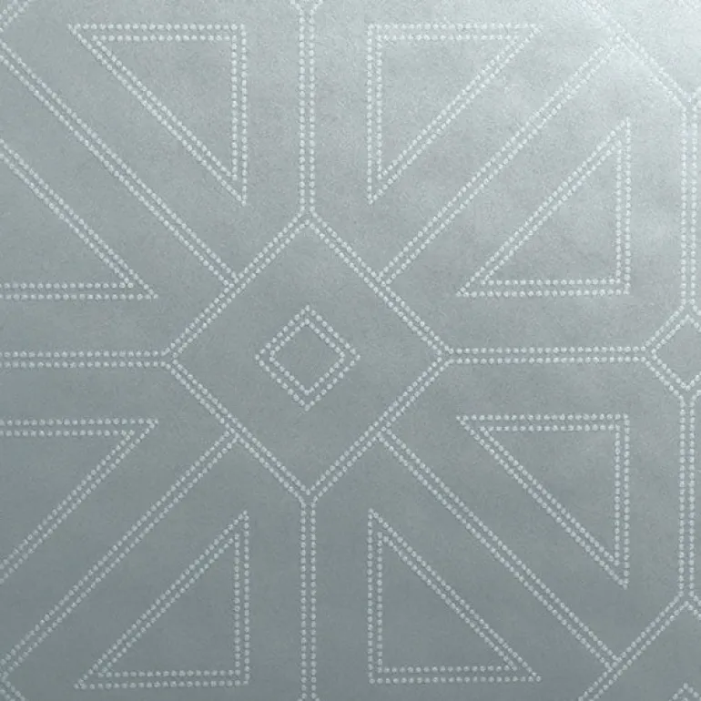 2902-87334 Voltaire Silver Geometric Wallpaper