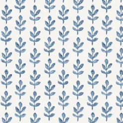 3123-13841 Whiskers Blue Leaf Wallpaper