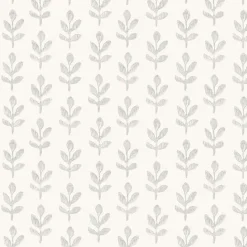 3123-13842 Whiskers Light Grey Leaf Wallpaper