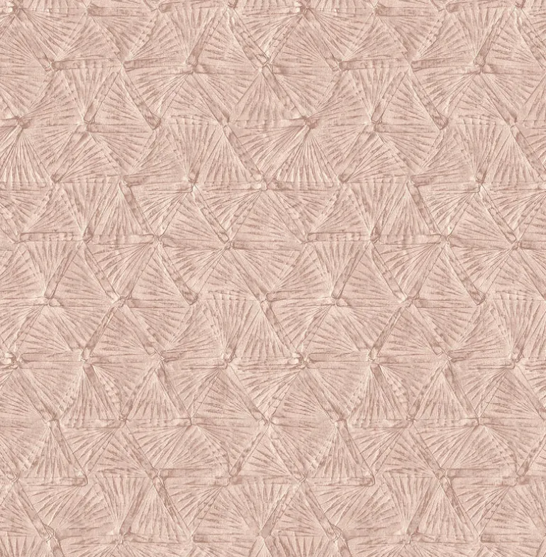 2970-26118 Wright Rose Gold Textured Triangle Wallpaper