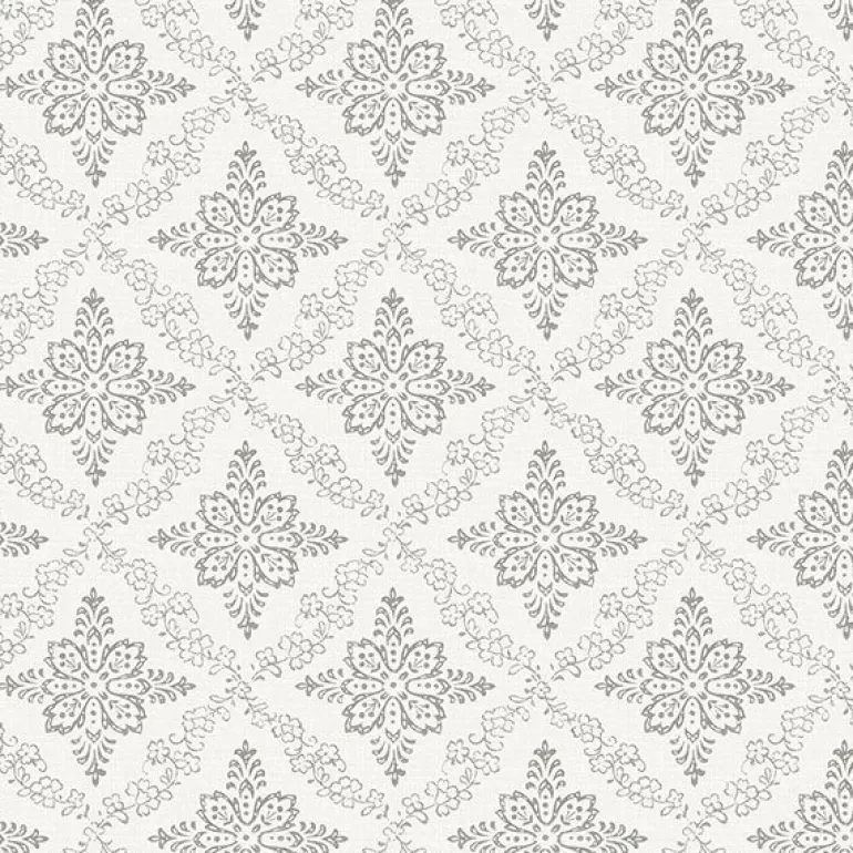 3119-13531 Wynonna Light Grey Geometric Floral Wallpaper