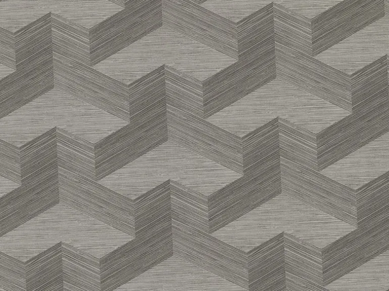 2829-82067 Y Knot Grey Geometric Texture Wallpaper