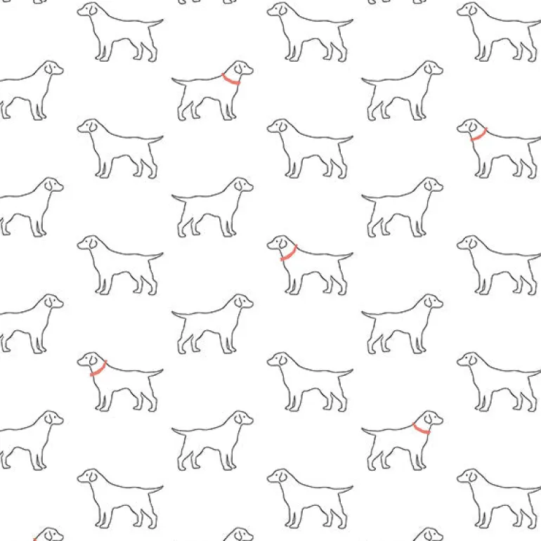 3122-10400 Yoop White Dog Wallpaper