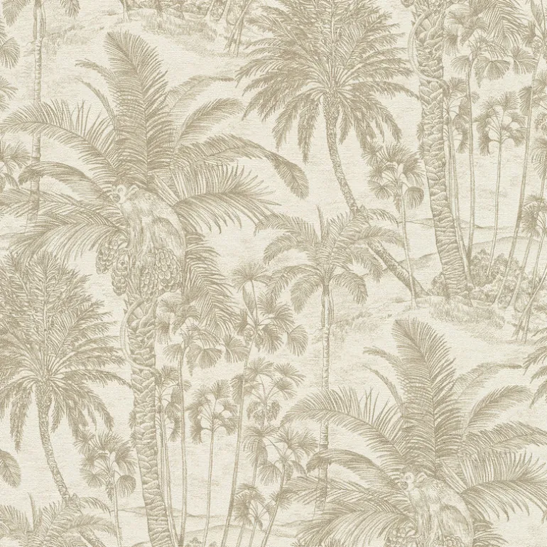 4035-832549 Yubi Gold Palm Trees Wallpaper