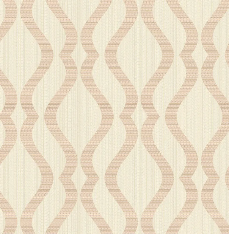 2834-25065 Yves Rose Gold Ogee Wallpaper