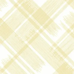 2973-90701 Zag Yellow Modern Plaid Wallpaper
