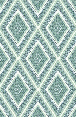 2969-26016 Zaya Green Tribal Diamonds Wallpaper