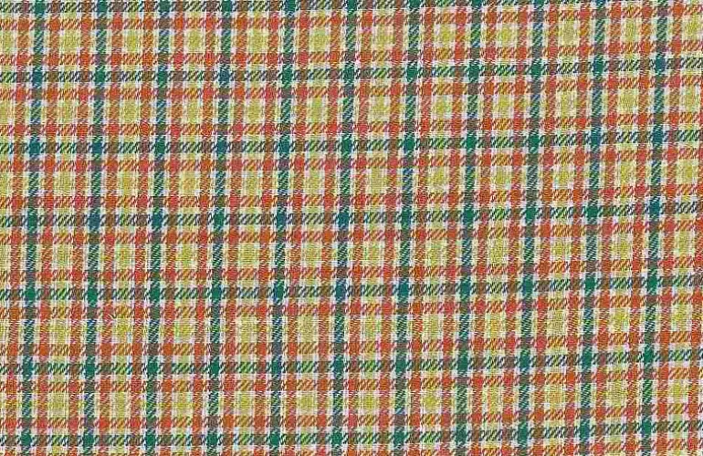 Aberdeen Tweed Cayenne Turquoise Laura Kiran Fabric