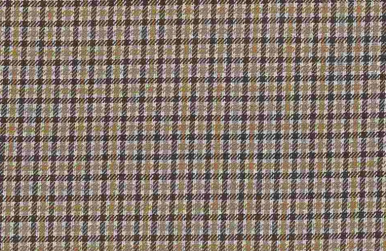 Aberdeen Tweed Chocolate Tan Laura Kiran Fabric