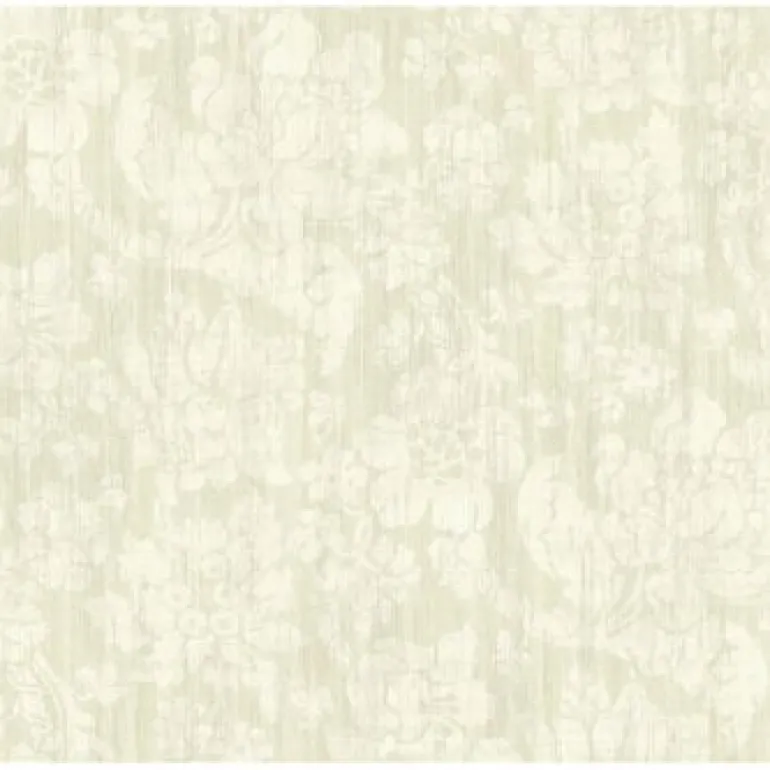 AD1291 Cream Jacobean Floral on Metallic Cream Wallpaper
