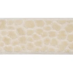 Alpas Pearl 3.5 inch Antique Cream Cut Velvet Europatex Trim