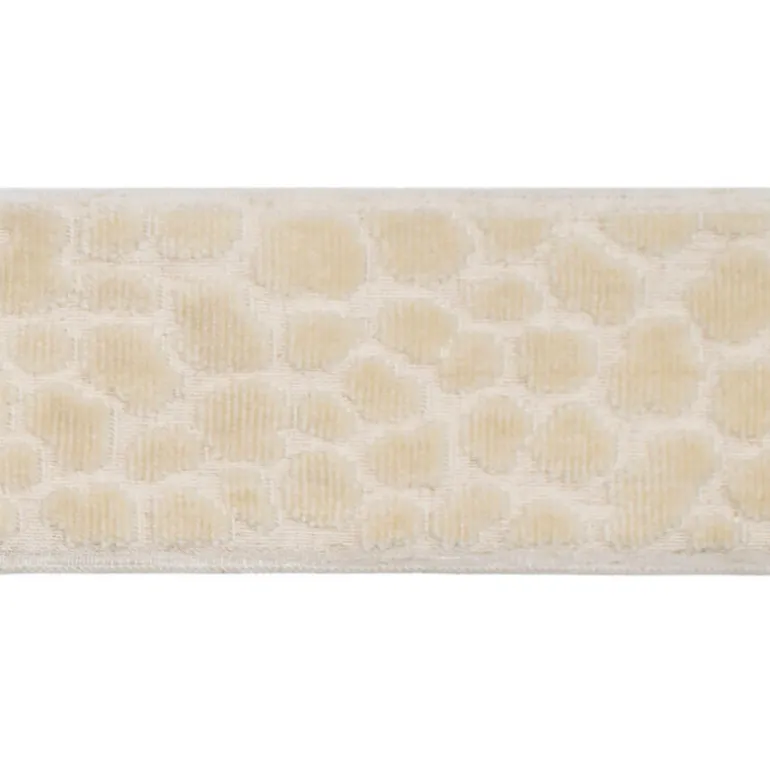 Alpas Pearl 3.5 inch Antique Cream Cut Velvet Europatex Trim