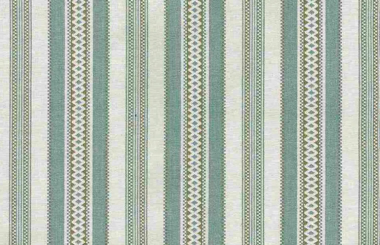 Alpine Stripe Aqua Laura Kiran Fabric