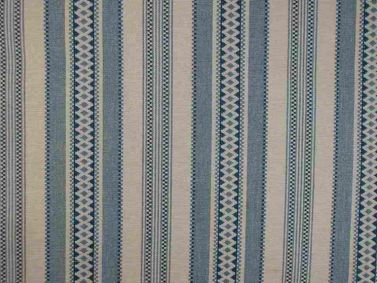 Alpine Stripe Blue Laura Kiran Fabric