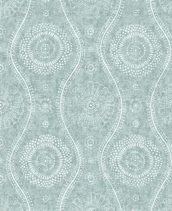Aqua Painterly Wallpaper