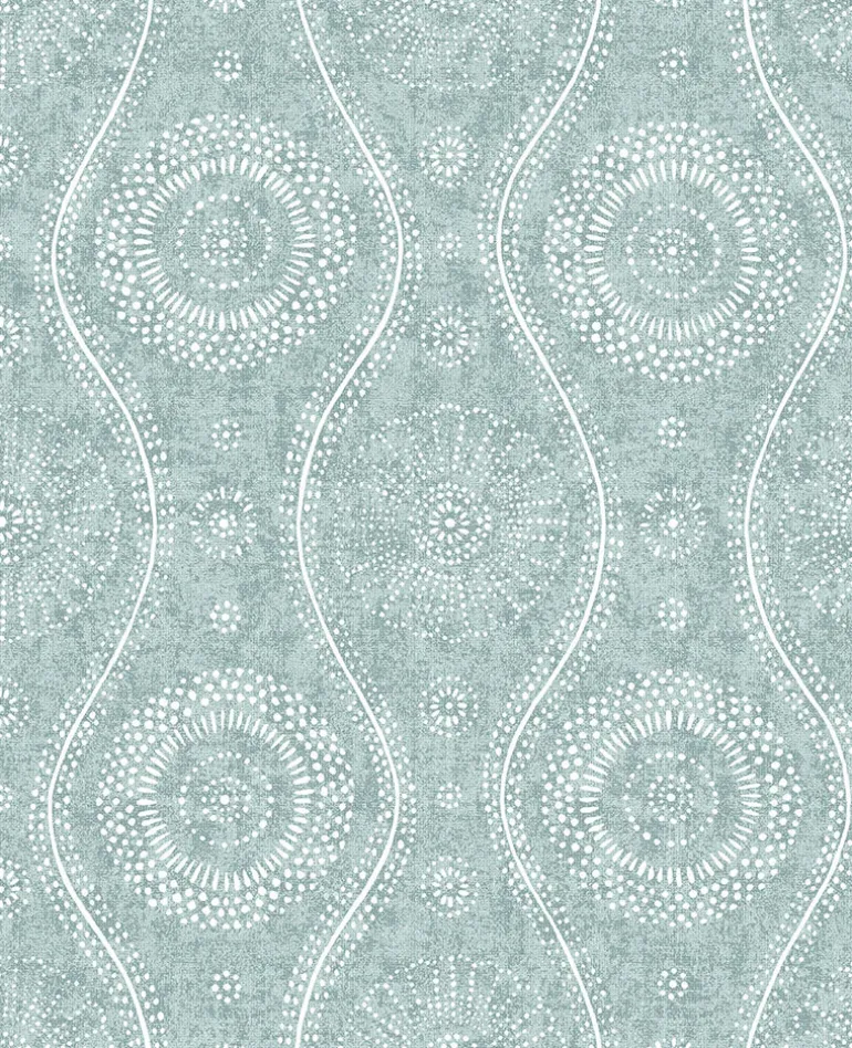 Aqua Painterly Wallpaper