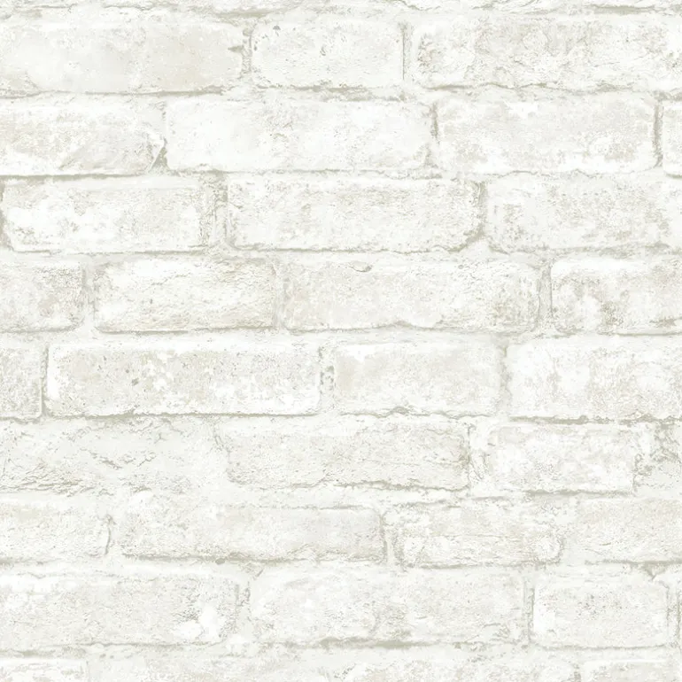 Arlington Off-White Brick Wallpaper