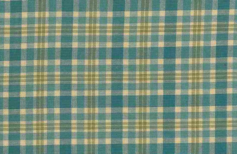 Aruba Plaid Turquoise Multi Laura Kiran Fabric