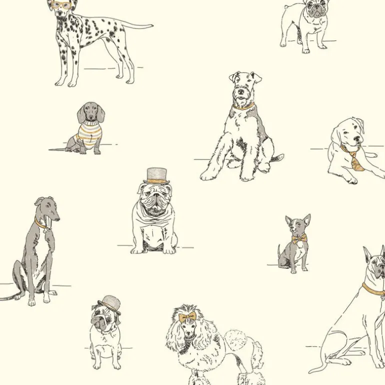 Ashford Toiles Dog's Life Wallpaper (AF1938_B12)