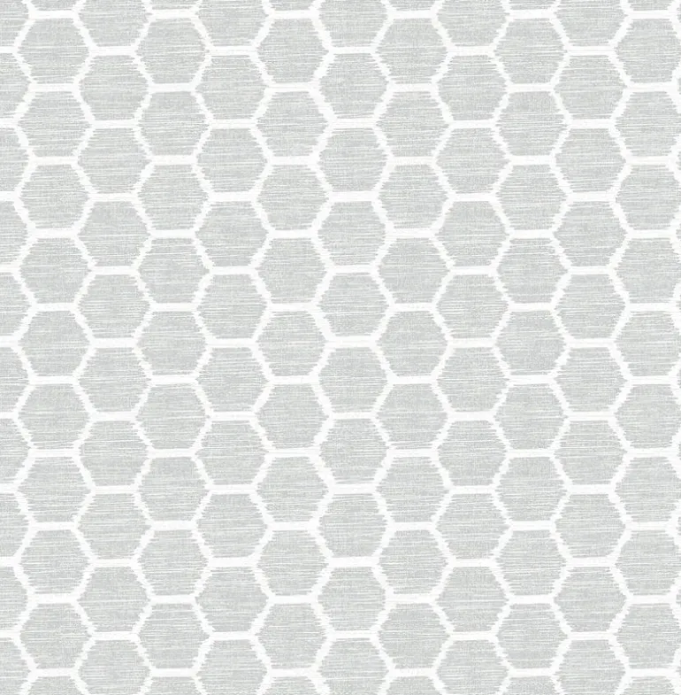 Aura Grey Honeycomb Wallpaper