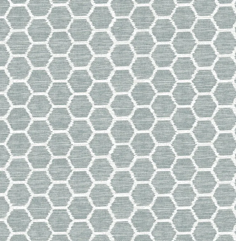 Aura Teal Honeycomb Wallpaper
