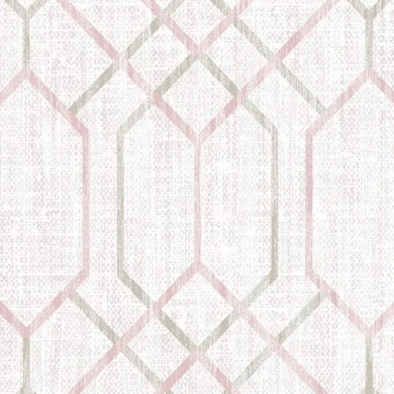 2838-AW87731 Lyla Pink Trellis Wallpaper