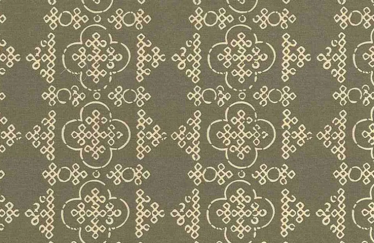 Bandhani Print Silver Laura Kiran Fabric