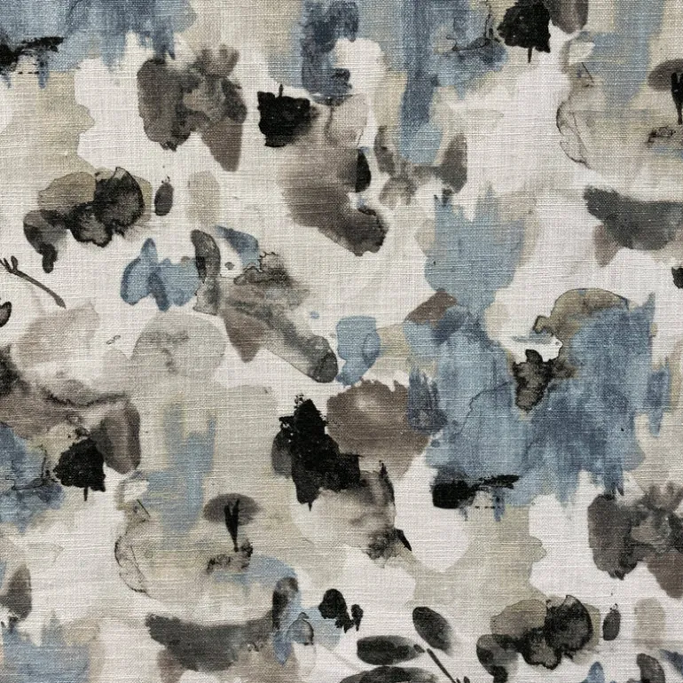 Barford Polar Blue Contemporary Watercolor Floral Swavelle Mill Creek Fabric
