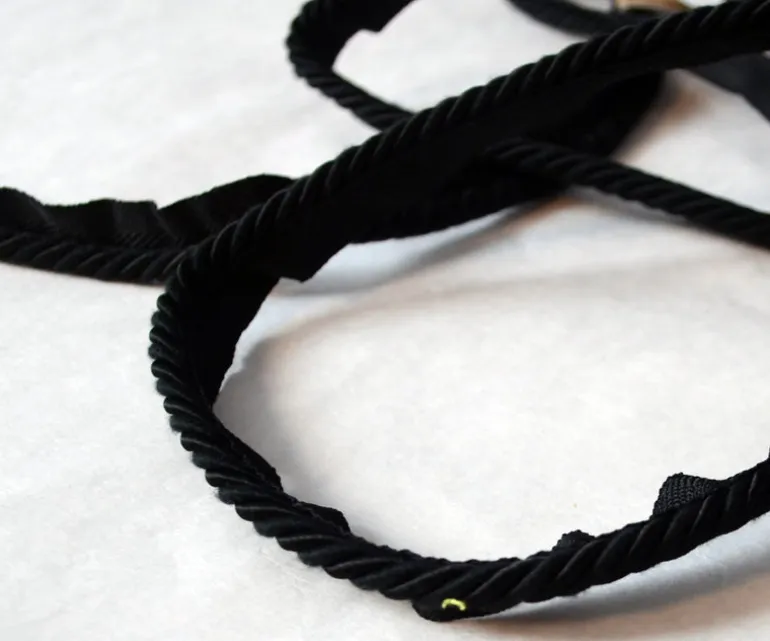 BC10008/02 Black Lip Cord Trim