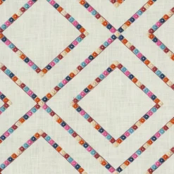Beaded Lattice Emb 410510 Carnival PK Lifestyles Fabric