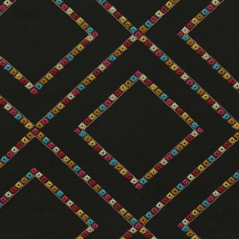 Beaded Lattice Emb 410513 Jewel PK Lifestyles Fabric