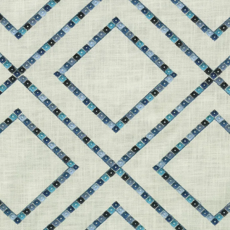 Beaded Lattice Emb 410512 Porcelain PK Lifestyles Fabric