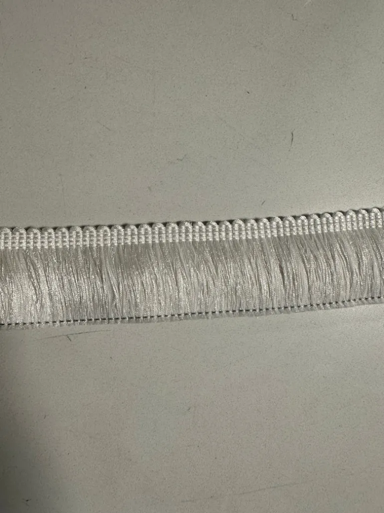 BIR606/1 Snow White 2 inch Brush Fringe