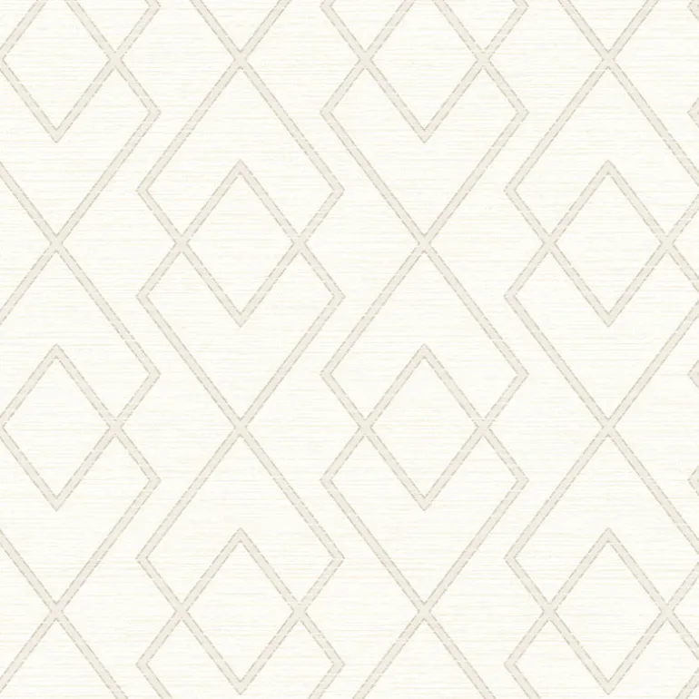 Blaze White Trellis Wallpaper